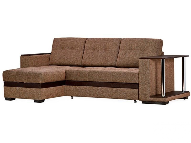 Угловой диван Атланта (Верона-2) Рогожка Brown ППУ
