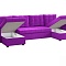 Угловой Диван П-образный Ливерпуль велюр фиолетовый