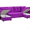Диван П-образный Валенсия велюр фиолетовый